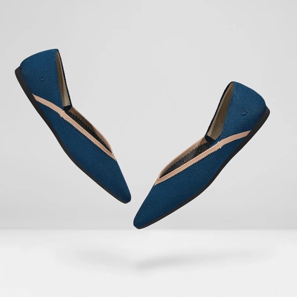 Vivaia Vienna Pointed-Toe V-Cut Flats